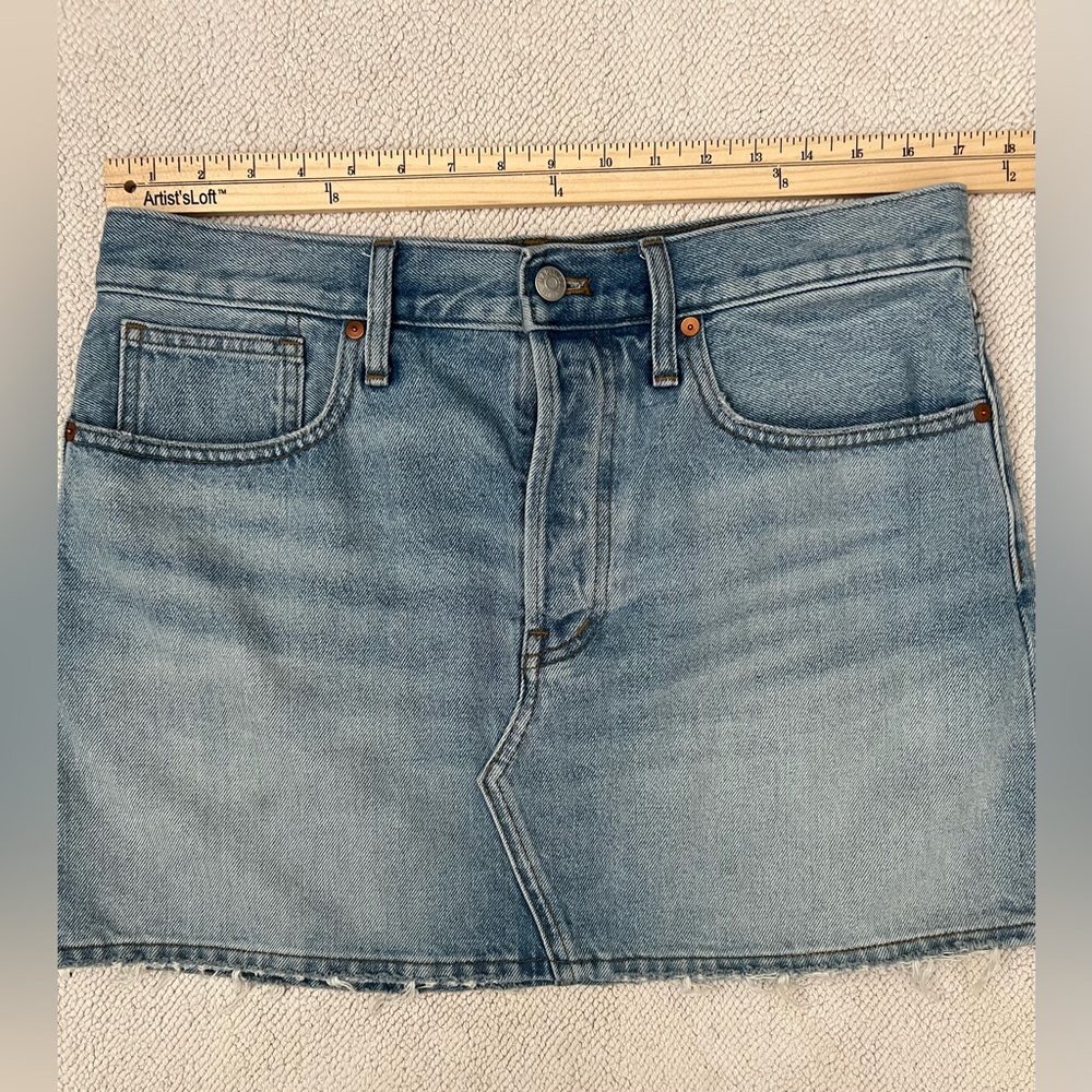 Madewell Women’s Denim Mini Skirt | Color: Blue | Size: 29 - Picture 7 of 12
